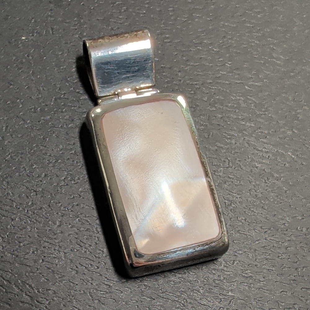 Genuine Silver And Mother Of Pearl Pendant